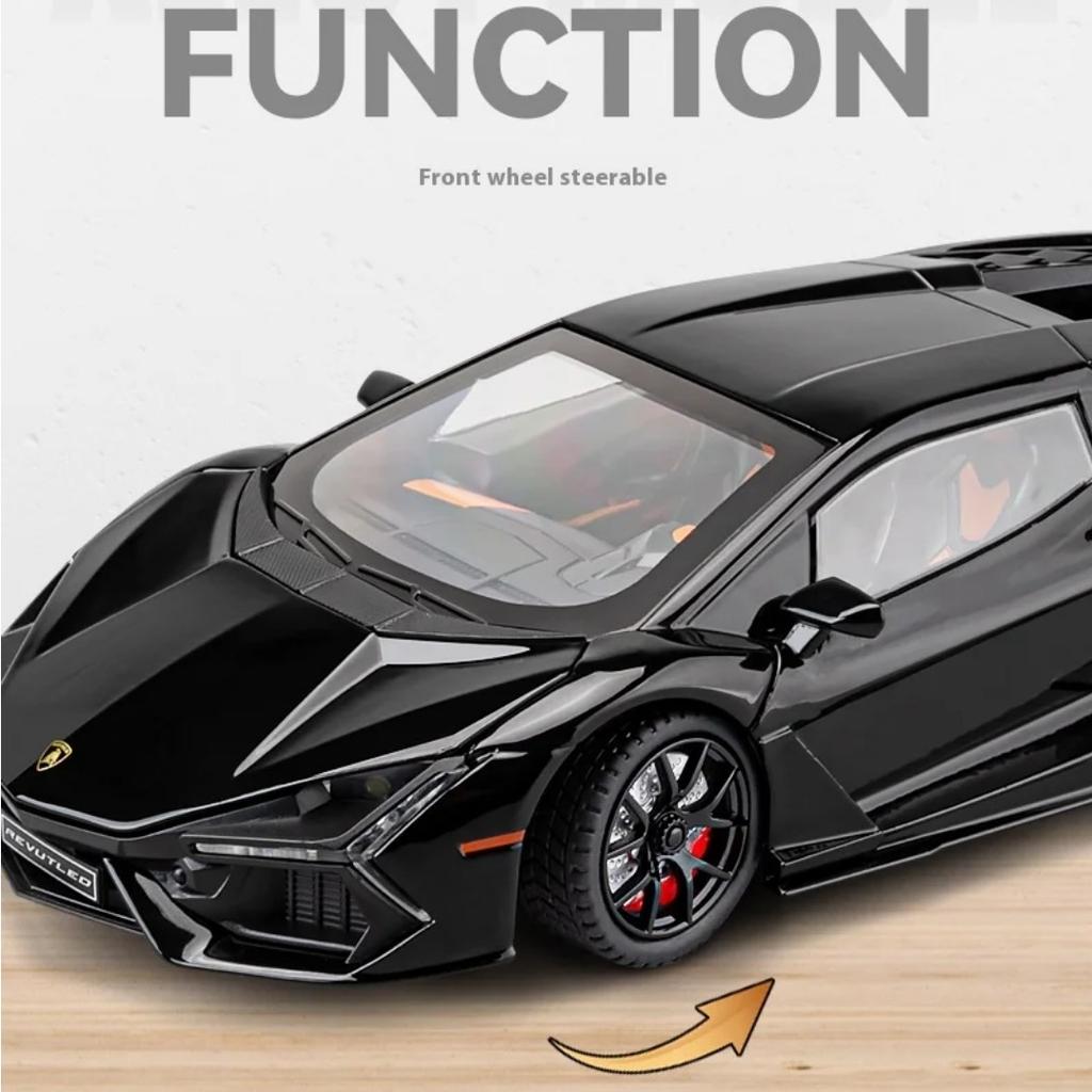 1/24 Scale Lamborghini Revuelto Supercar Alloy Metal Diecast Car Model Sound & Light Desktop Collection Hobby Decorative Ornament Gift