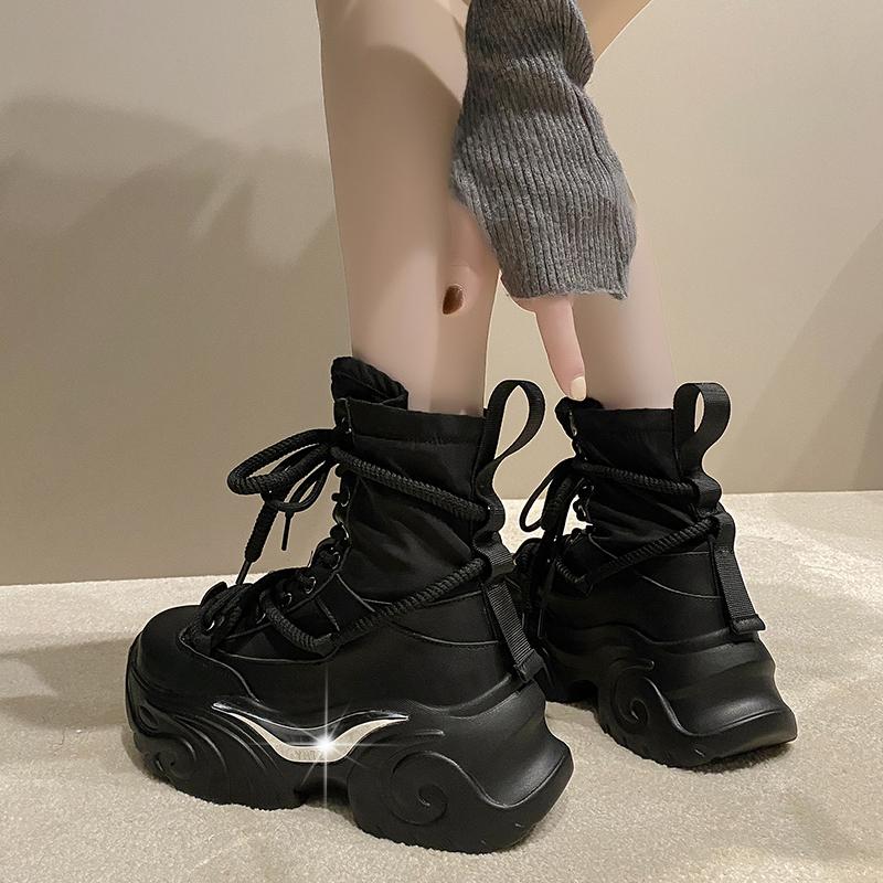 Модные панк-ботинки на толстой платформе для мотоциклистов, женские модные армейские ботинки с толстой подошвой, женские 2024, осень-зима, белые ботильоны на щиколотку, женские
