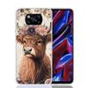 Милый чехол для телефона с шотландской коровой для Xiaomi Poco X7 X6 X5 Pro F7 Ultra Redmi 15C 15 13 13C 12 12C 10 10A 10C 9 9A 9C 9T Cover Poco X