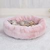 ADD. MATE Cuna Round Donut Bed for Dogs and Cats, AWZ White Rose