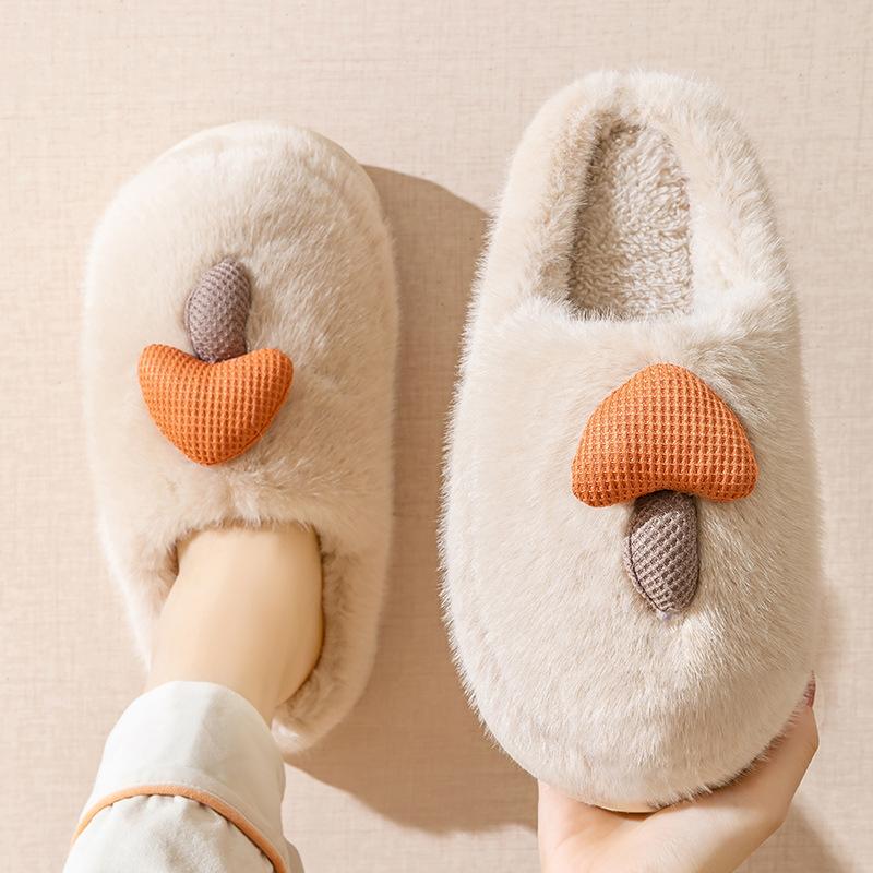 Хлопковые тапочки толстая подошва женские для дома весна и осень зима комнатные теплые нескользящие домашние зимние плюшевые мужские