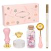 Wax Sealing Kit  Making  Removable Handle Vintage Style Sealing Wax Set for Letter Handicraft