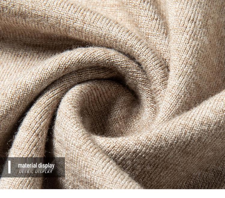 Men's Fine-Gauge Knit Long-Sleeve Mock Neck Sweater - Thickened, Warm, Solid Color Base Layer