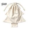 Holiday Goodie Bags for Kids Christmas Tree Drawstring Presents Bag, Reusable Plush Wrapping Pouch, Decorative Pendant Shaped Favors Bag Candy, Goody,