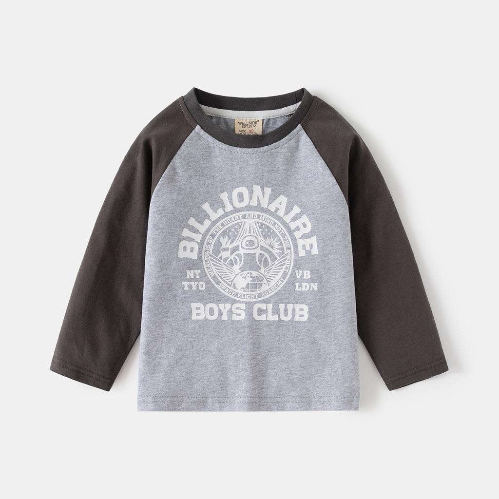 Boys Raglan Sleeve Cotton T Shirt Long Sleeve Casual Spring Autumn Base Layer Top Fashion Clothing for Toddler and Kids