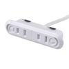 2 Embedded Sockets for Furniture Rating: AC125V 15A Total Up To 1500W Cord Length: 2m Number of Ports: 2 Color: White Plug Shape: Straight Plug B