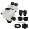 7X45X 3.5X45X Zoom Microscope Head with 0.5X+1X Object Lens High Resolution Trinocular Stereo Microscope Head