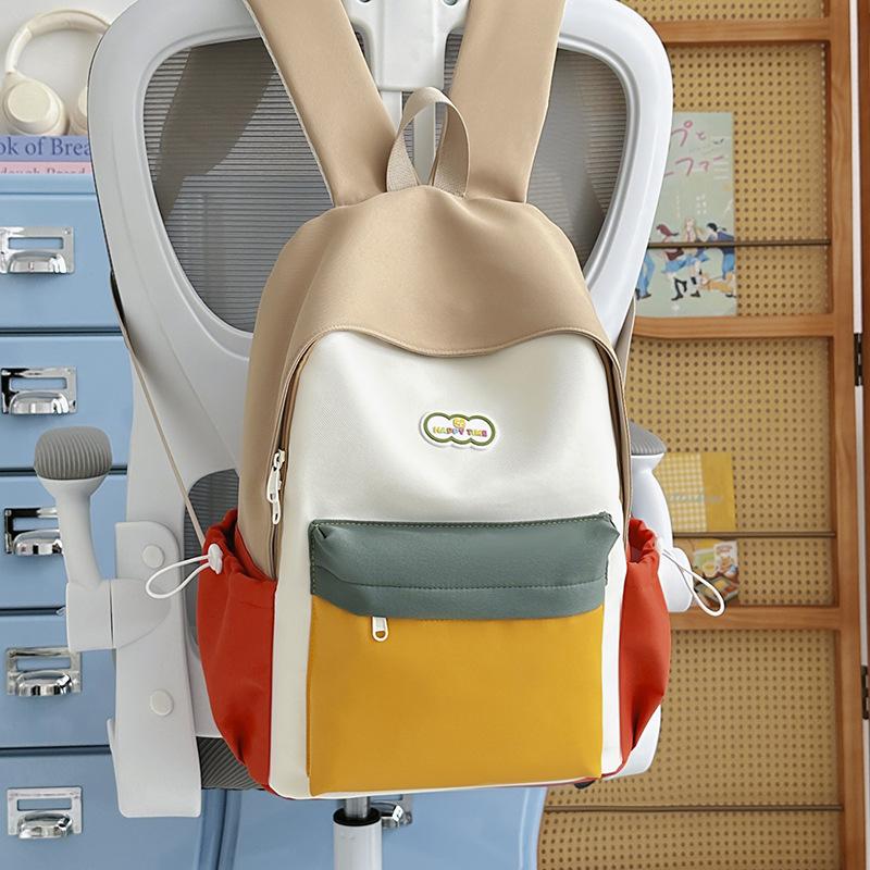 Schoolbag Student schoolbag Dopamine Elementary school bag Lightweight and breathable Spring outing Backpack Children's contrasting color backpack
