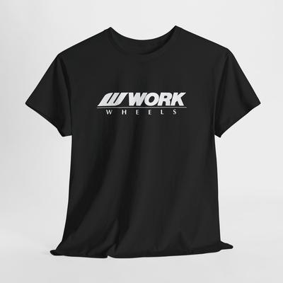 Черная футболка Work Wheels – Унисекс гоночная футболка JDM для мужчин или женщин