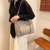 Fashion Atmospheric Shoulder Bag Large Capacity Tote Women's Bag New 2024 Spring Fashion Trend Messenger Chain Bag Women