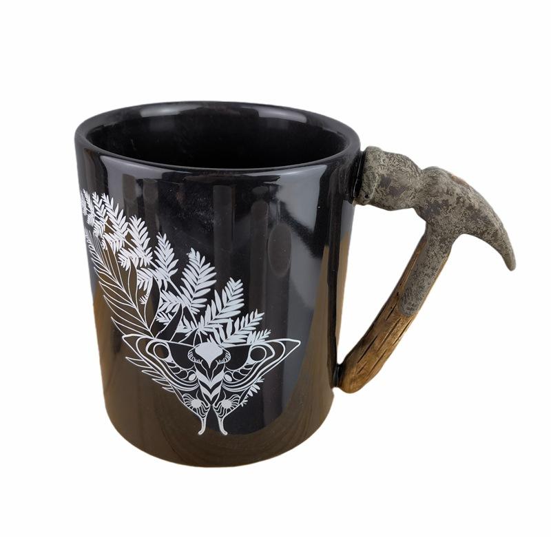 Special-shaped Handle Mug, Tool Handle Ceramic Mug, Hammer Wrench/iron Pliers/axe Screw Coffee Cup