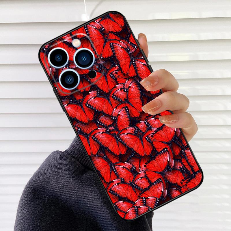 Butterfly Phone Case For iPhone 17 16 15 13 11 12 14 Pro Max mini 15 16 Plus 16e 17 Air Cover Fundas