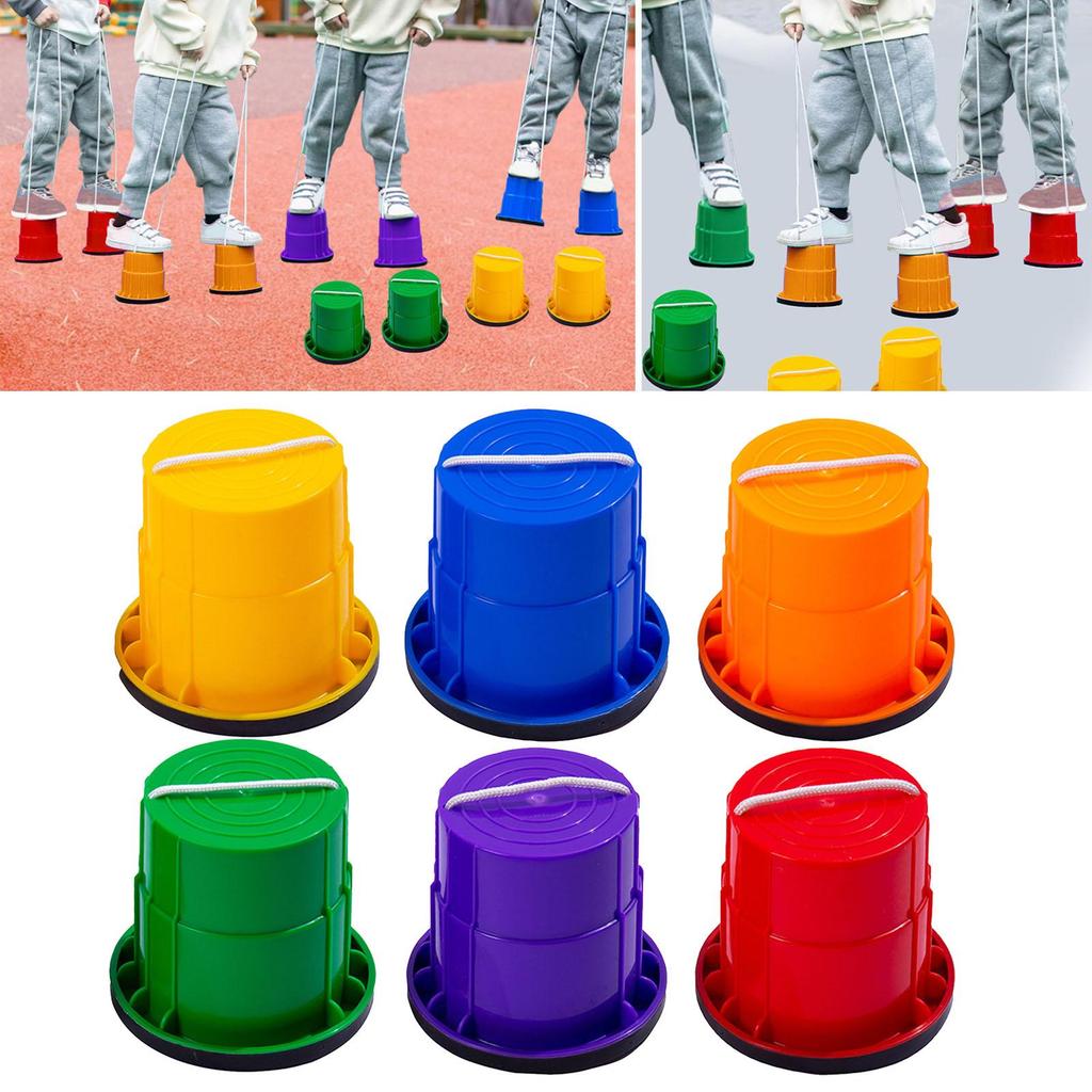 2 Pieces Balance Stilts, Walking Picnic Toy Set, Non-Slip Bucket for Kids And