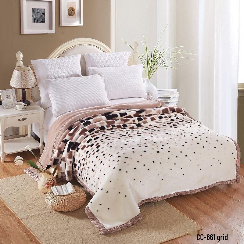 G5Z Двухслойное Утолщенное Рашель Одеяло - Уютное Осенне-Зимнее Покрывало для Пар или Свадебное Покрывало