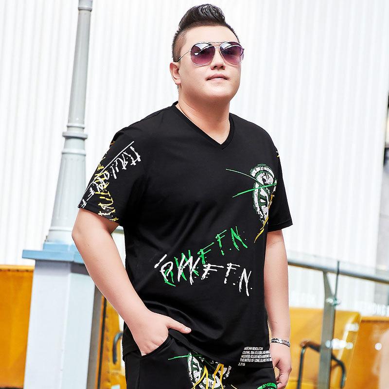 Мужская футболка с короткими рукавами и принтом, рубашка Fat Guy, модная молодежная свободная футболка больших размеров 205