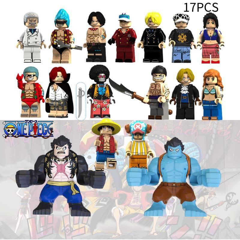 Коллекционный набор игрушек One Piece Король пиратов Шанкс Белоус Эйс Сабо Кошмарный Луффи и Манки Д.. Конструктор Луффи