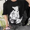 ERD Vintage Loose Fit Short Sleeve T-Shirt Men Women Couple Streetwear