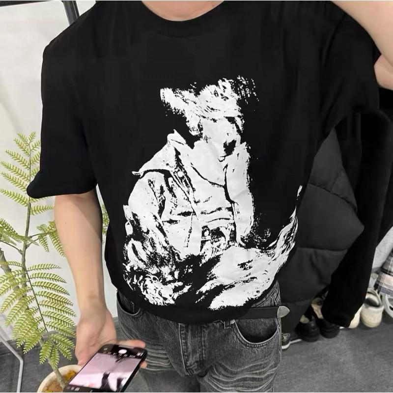 ERD Vintage Loose Fit Short Sleeve T-Shirt Men Women Couple Streetwear