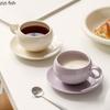 Ceramic Mug with Plate Creative Solid Color Coffee Mug Set Afternoon Tea Milk Cups Household Breakfast Cup Tea Cup Water Cup