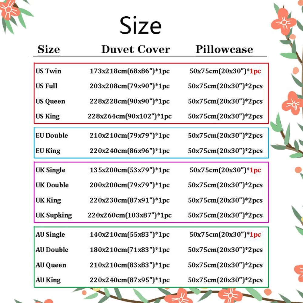 Comforter Leaves Bedding Set Single / Double King Size With Pillow Case 2 3 Piece