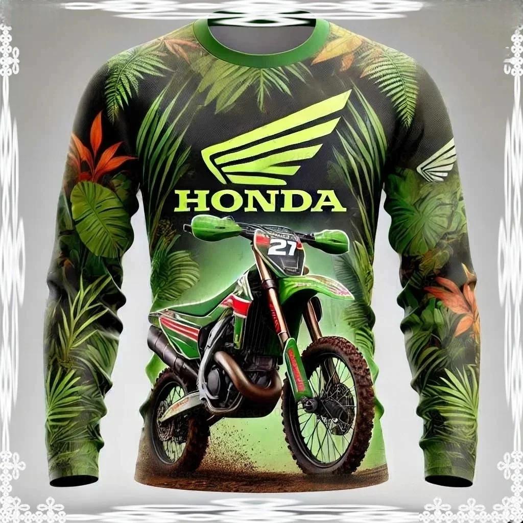 ABO2 Honda 2026 Summer New Off-Road Motorcycle Riding T-Shirt Breathable Sportswear Men and Women Riding Clothes