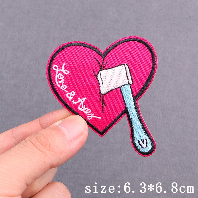 Нашивки с вышивкой в виде черепа в стиле панк на одежде, хип-хоп, сексуальные, термоклеящиеся, нашивки с надписью «Любовь» для декора одежды