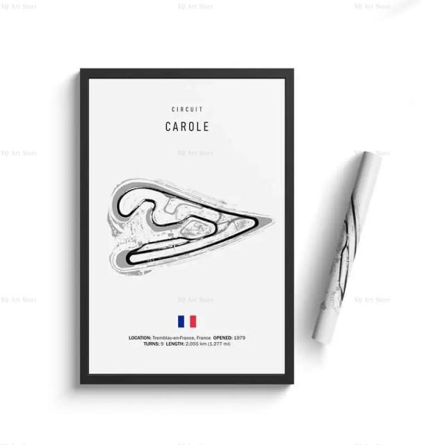 Скандинавские Франция Испания Имола гоночная трасса холст картина F1 настенные художественные постеры эстетическое украшение для автоспорта Декор комнаты