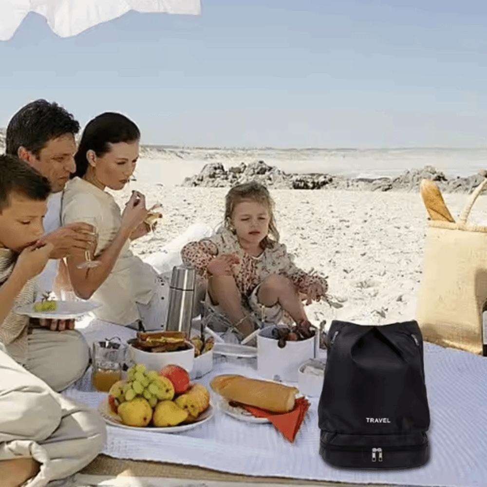 Dry Wet Separation Outdoor Beach Bag Waterproof Fitness Bag Washing Bag Swimming Bag Water Sports