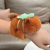 Simulation Plush Doll Slap Bracelet Wagging Tail Capybara Plush Wrist Band Christmas Toy