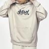 Li-Ning Lining Badfive Sports Basketball Series Sichuan Print Hoodie Pullover Unisex Tops Yellow Gray AWDRH61-4