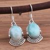 Natural Larimar Gemstone Earring, 925 Sterling Silver, 925 Sterling Silver Dangle Earring, Gift for Her, Handmade Jewelry, Party Wear Gift,
