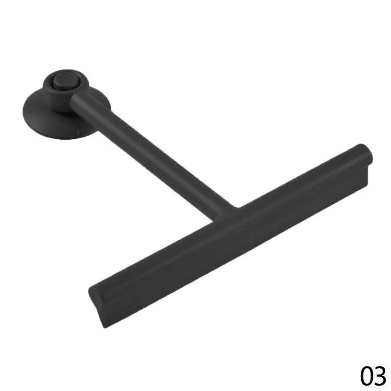 Скребок для душа с ручкой, стеклоочиститель, очиститель зеркала с присоской, силиконовый инструмент для чистки ванной комнаты