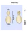 S925 Silver Needle Oval Earrings for Women - Elegant, Smooth, Light Luxury, Real Gold Color Retention.