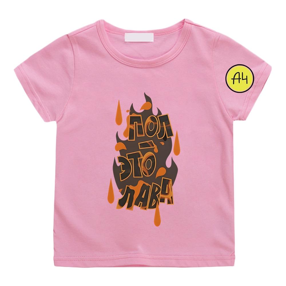 Футболка Merch A4 VladA4, футболка из 100% хлопка с короткими рукавами, повседневные детские футболки для мальчиков и девочек, забавные футболки с графическим принтом