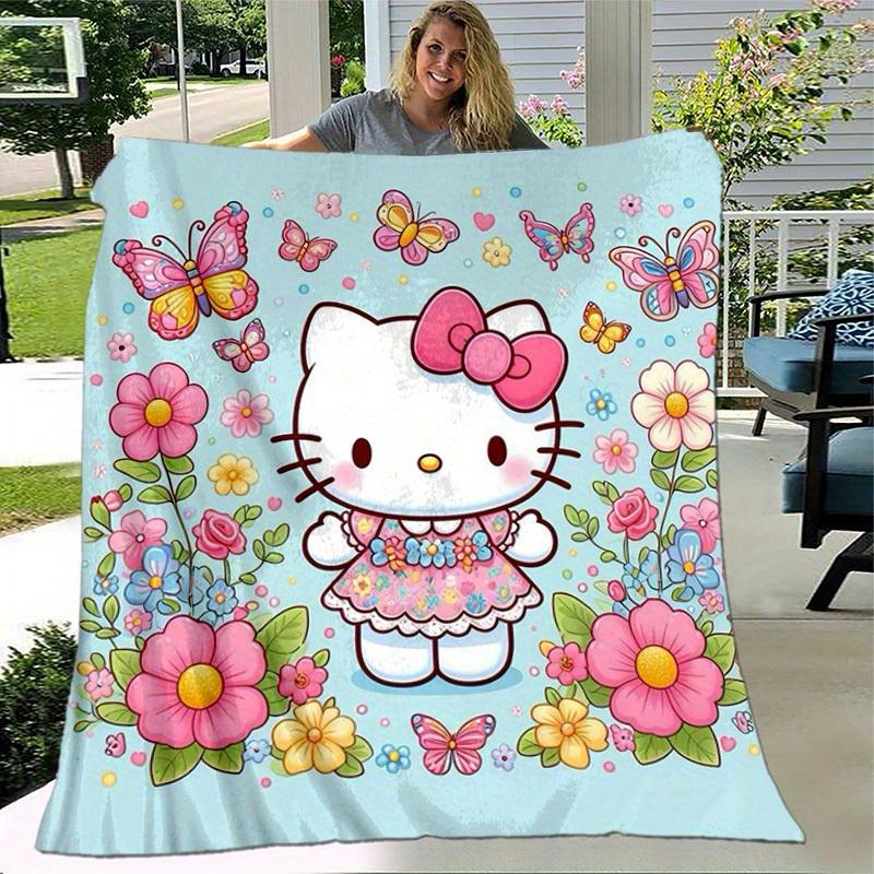 1шт. Hello Kitty Цветочные Бабочки Домашний Офис Уличный Плед Идея для Подарка Ideaz0411202