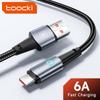 Toocki 6A USB Type C Cable For Huawei P40 30 SCP Fast Charging Micro USB C Cable For Samsung Xiaomi Poco Oneplus Data Cord