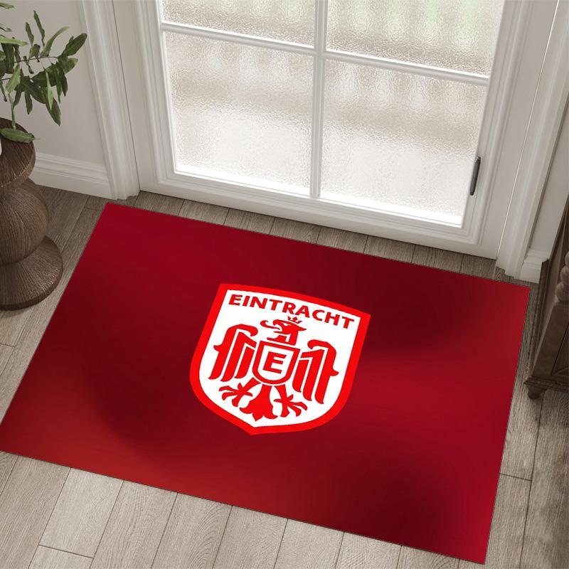 Eintracht Frankfurt Football Design Crystal Velvet Carpet Cozy Non?Slip Printed Rug For Bedroom Living Room Entrance