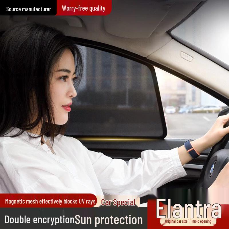 Магнитная сетка-шторка от солнца для Elantra - Защита от УФ-лучей и жары для окон автомобиля