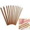 12Pcs Bamboo Handle Crochet Hook Knit Weave Yarn Craft Knit Needles Set