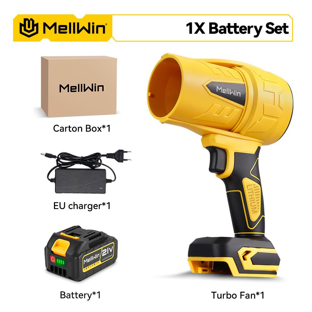 MELLWIN Бесщеточные электрические турбовентиляторы, реактивные мощные ручные воздуходувки для листьев, пылеудаление для аккумулятора Makita 18 В, контакты