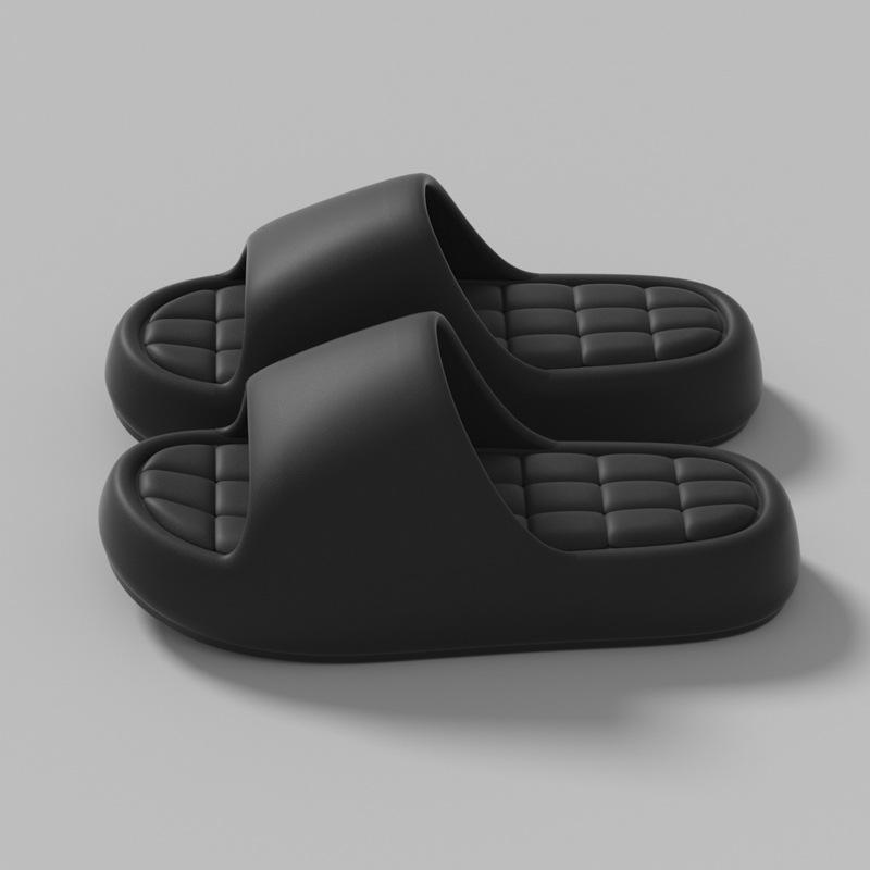 Простые классные тапочки из ЭВА для летних женщин дома, с толстой подошвой и ощущением наступания на фекалии, подходят для домашнего использования, мягкие подошвы, ванная комната