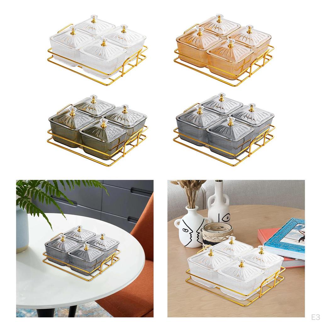 4 миски для подачи закусок, разделенное блюдо, разделительная тарелка для скандинавского десерта