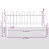 Garden Fence BOXTEL with Loop Top Steel 181 x 60 cm Black