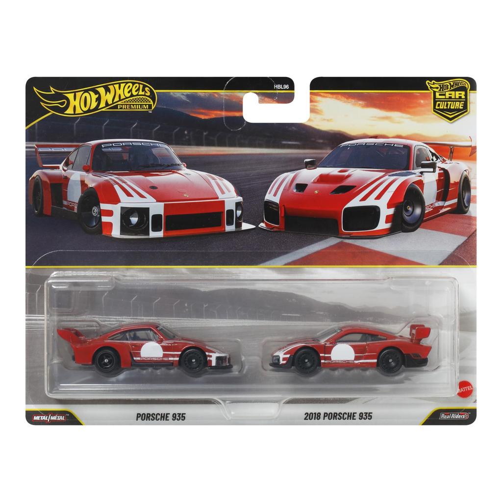 Hot Wheels Premium Porsche 935 2018 Porsche 935 Vehicle Toy Diecast Car Ages Red JHW51 2-Pack / 3+