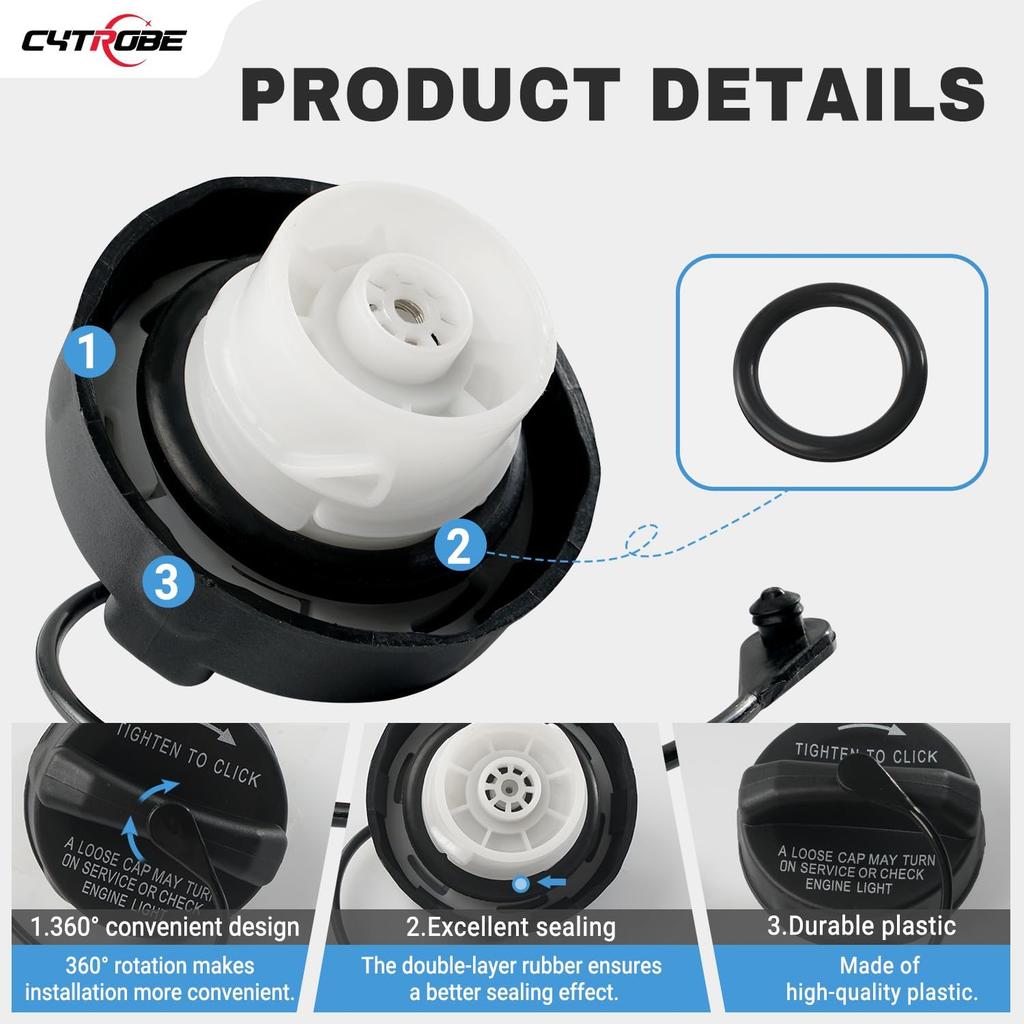 Gas Cap Fuel Cap Compatible With 1998- Dodge Challenger Caliber Avenger Journey Dakota Ram 1500 2500 3500 Chrysler 200 300 Sebring Pacifica Jeep