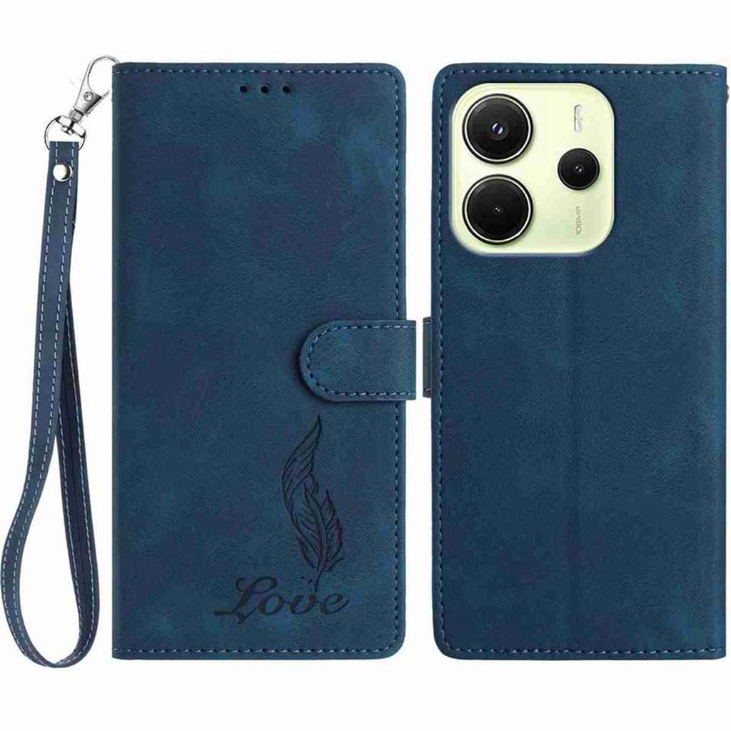 Кошелек-чехол с откидной крышкой с тисненым узором и перьевой ручкой для Redmi Note 14/Note 12/13C/14C/Xiaomi 14T,Xiaomi 11T,13 Lite,Mi 11 Lite,Poco X6...(8-цветный)