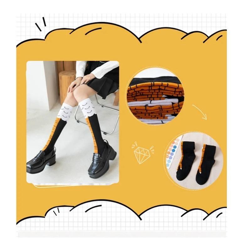 Модные женские носки с куриными лапками длиной до колена, забавные персонализированные куриные лапки, подарки на день рождения, спортивные носки