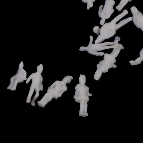 PXLAATY 1/200 Scale 200 Figures, Unpainted, for Landscape Modeling, Railway Models, 1cm, Accessories