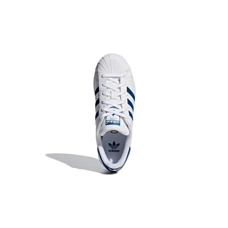 adidas Оригинальные SUPERSTAR Удобные Низкие Скейтбордические Кроссовки Бело-Синий Хвост Унисекс F34163