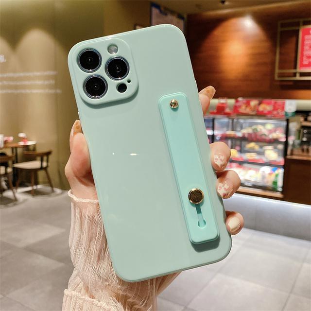 Силиконовый ремешок на запястье, чехол-держатель для телефона Iphone 13 Pro Max 12 11 Xs Max X Xr 7 8 Plus 13 Pro, мягкая задняя крышка ярких цветов